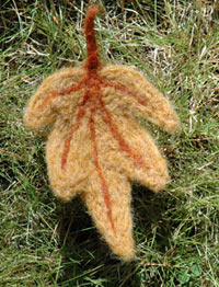 a needle felted leaf...
